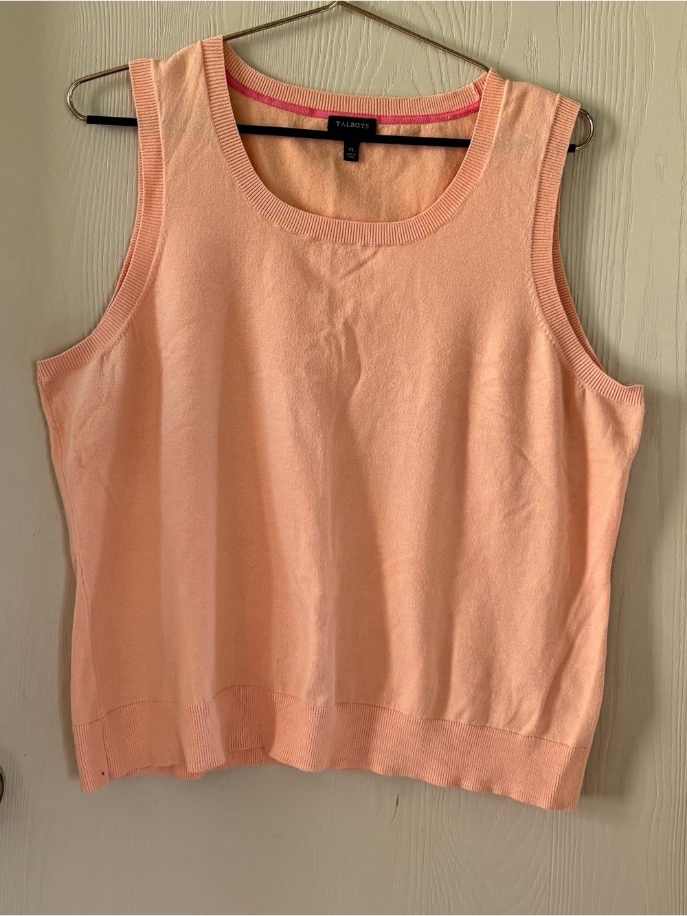 Talbots Peach Sleeveless Knit Tank